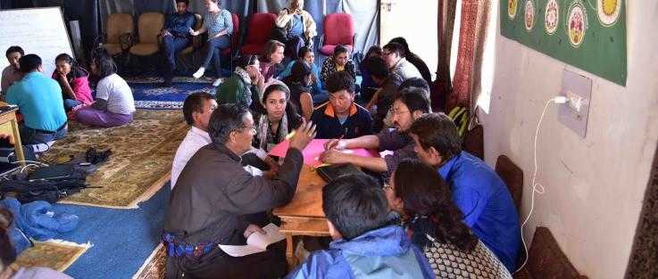 Groups gather at a Vikalp Sangam meeting