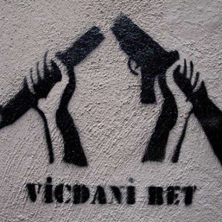 "Vicdani ret" graffiti 